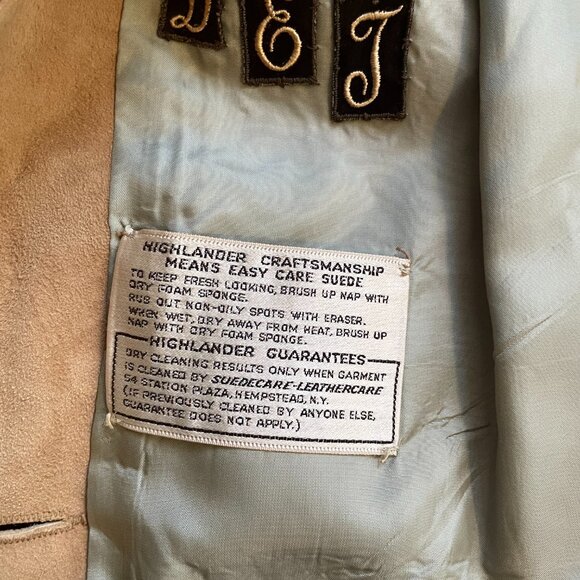 Vintage Highlander 1960s camel color soft suede coat w/removable collar - Picture 9 of 13